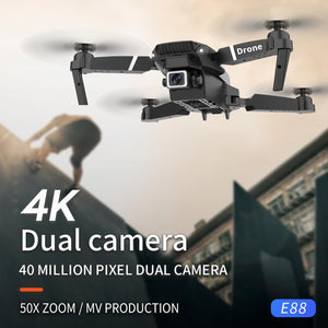 DRONE E88 PRO CON DOBLE CAMARA 4K